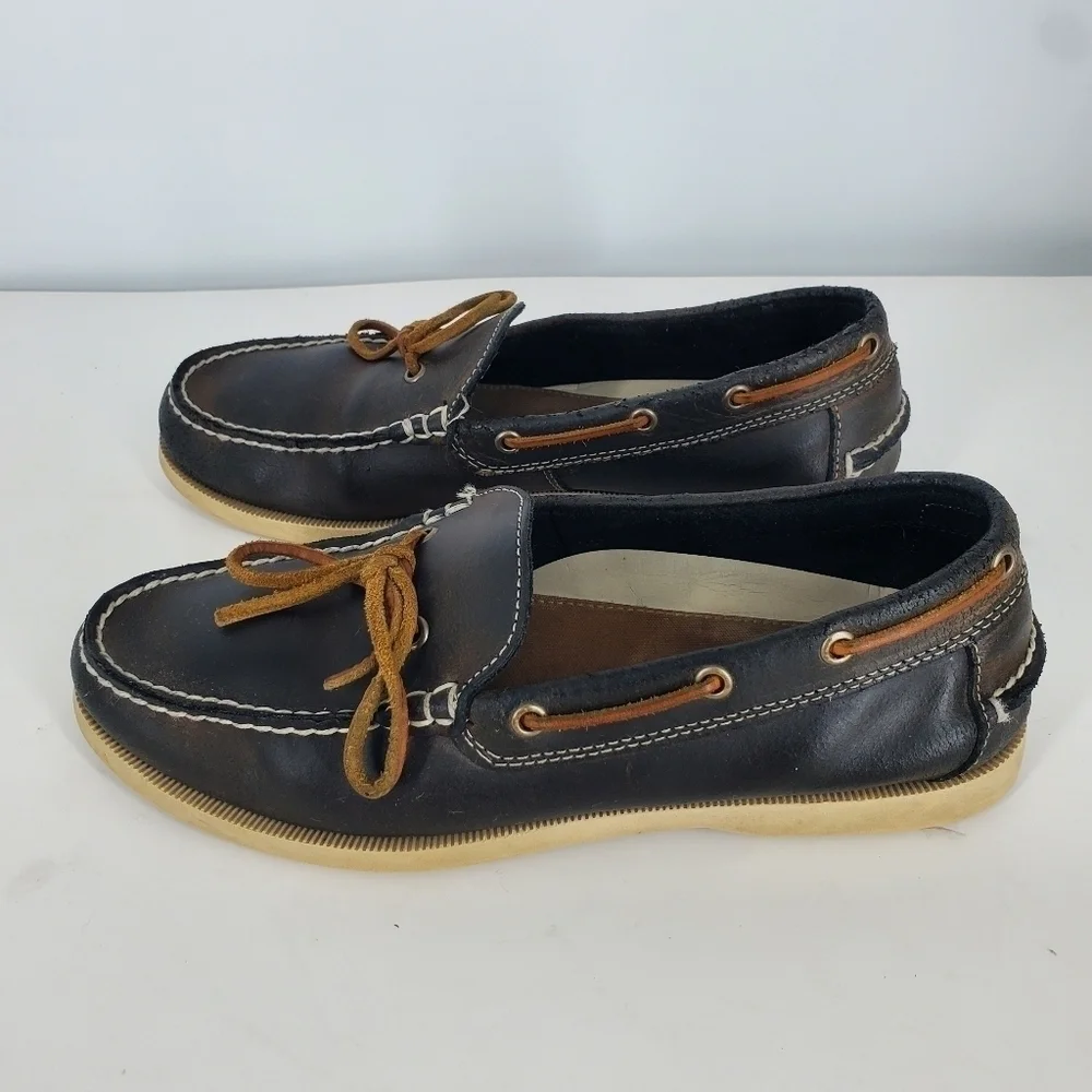 Cole Haan Shoes Men 8M Leather Slip-on Boat Dark Brown C13829 A15